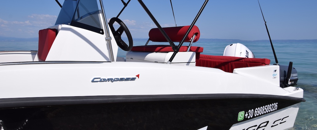 Compass rental boat with Yamaha engine – Boat4You, Halkidiki
