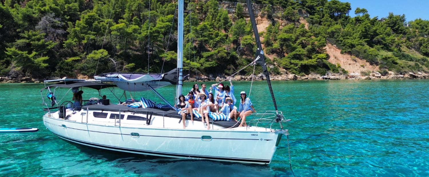 Sailing boat Sirena for bachelor parties in Halkidiki