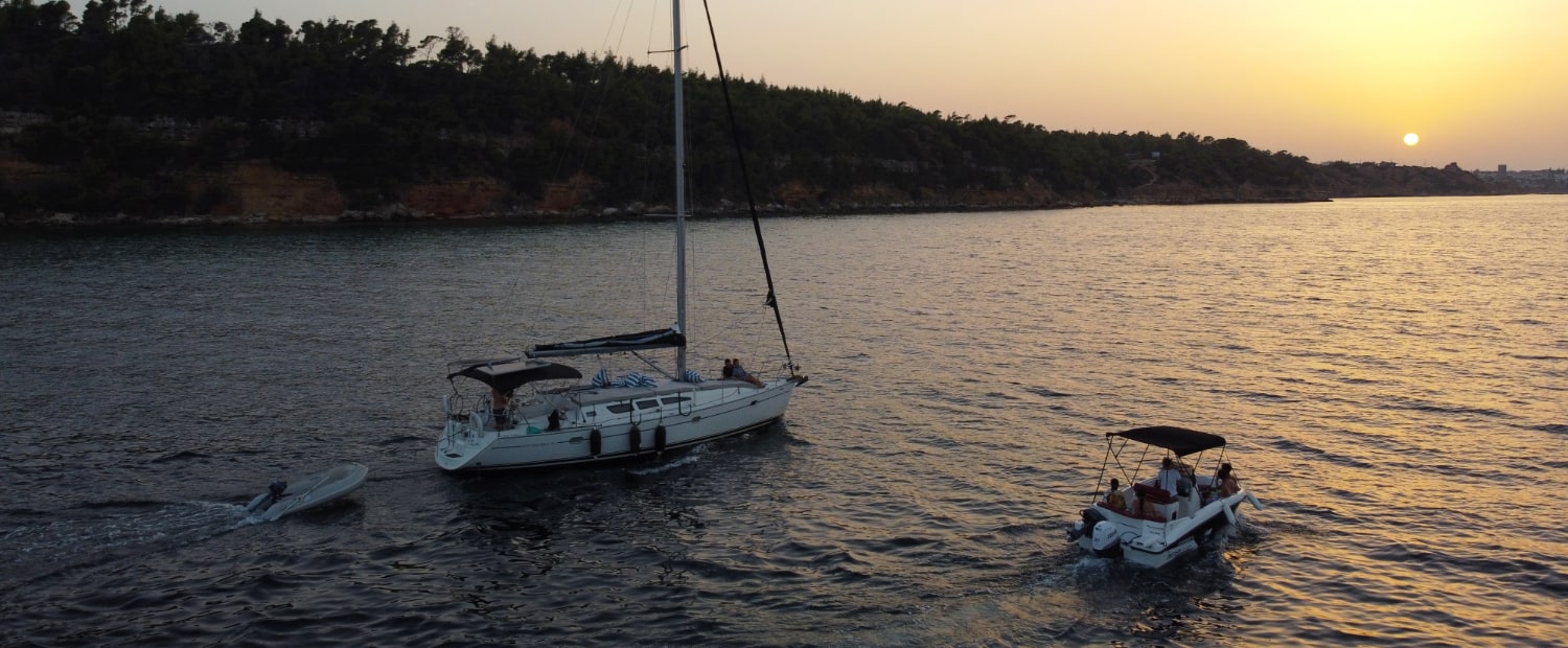Boat4You boats at sunset in Halkidiki